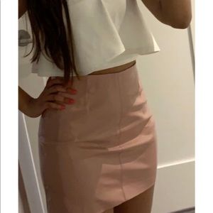 Vinyl mini skirt